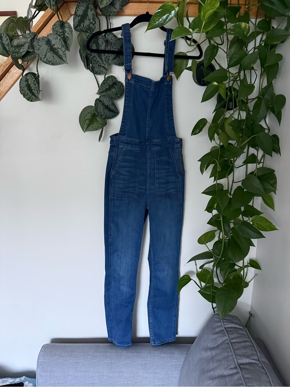 Madewell Skinny Overalls Denim Stretch Size X-Small - Picture 3 of 5